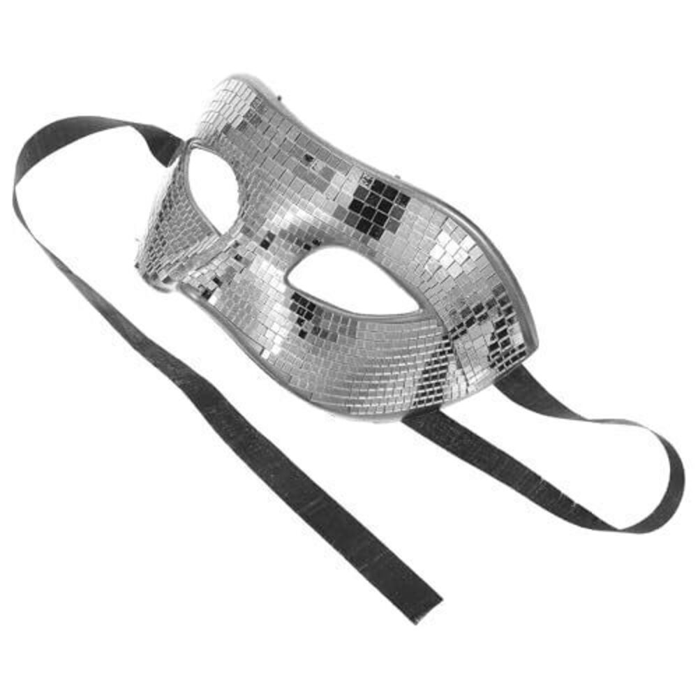 8360 1 Piece Disco Ball Face Mask Shiny Reflective Party Costume Accessory